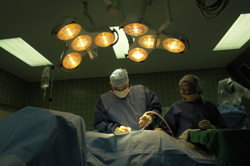 Doctors operating in the OR