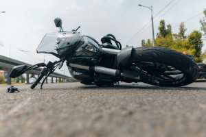 crashed motorcycle